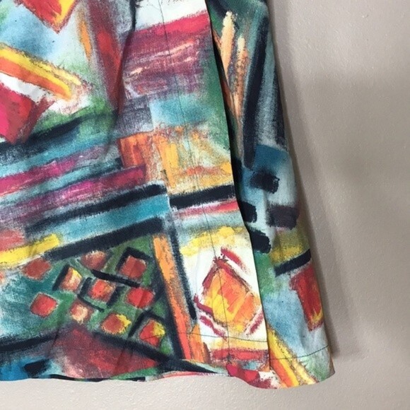 Vintage jazz 21 nylon abstract mini skort size 4 - Picture 2 of 9